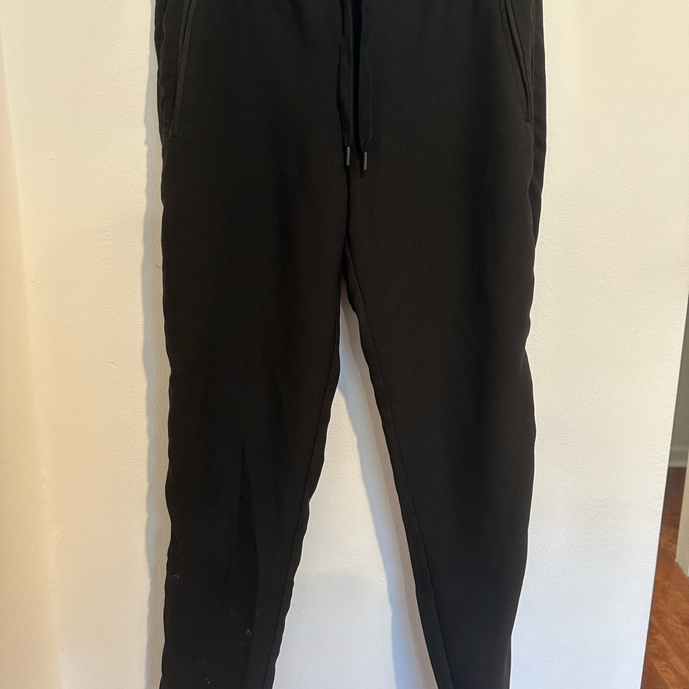 Black Tapered Trousers with Elastic Waistband